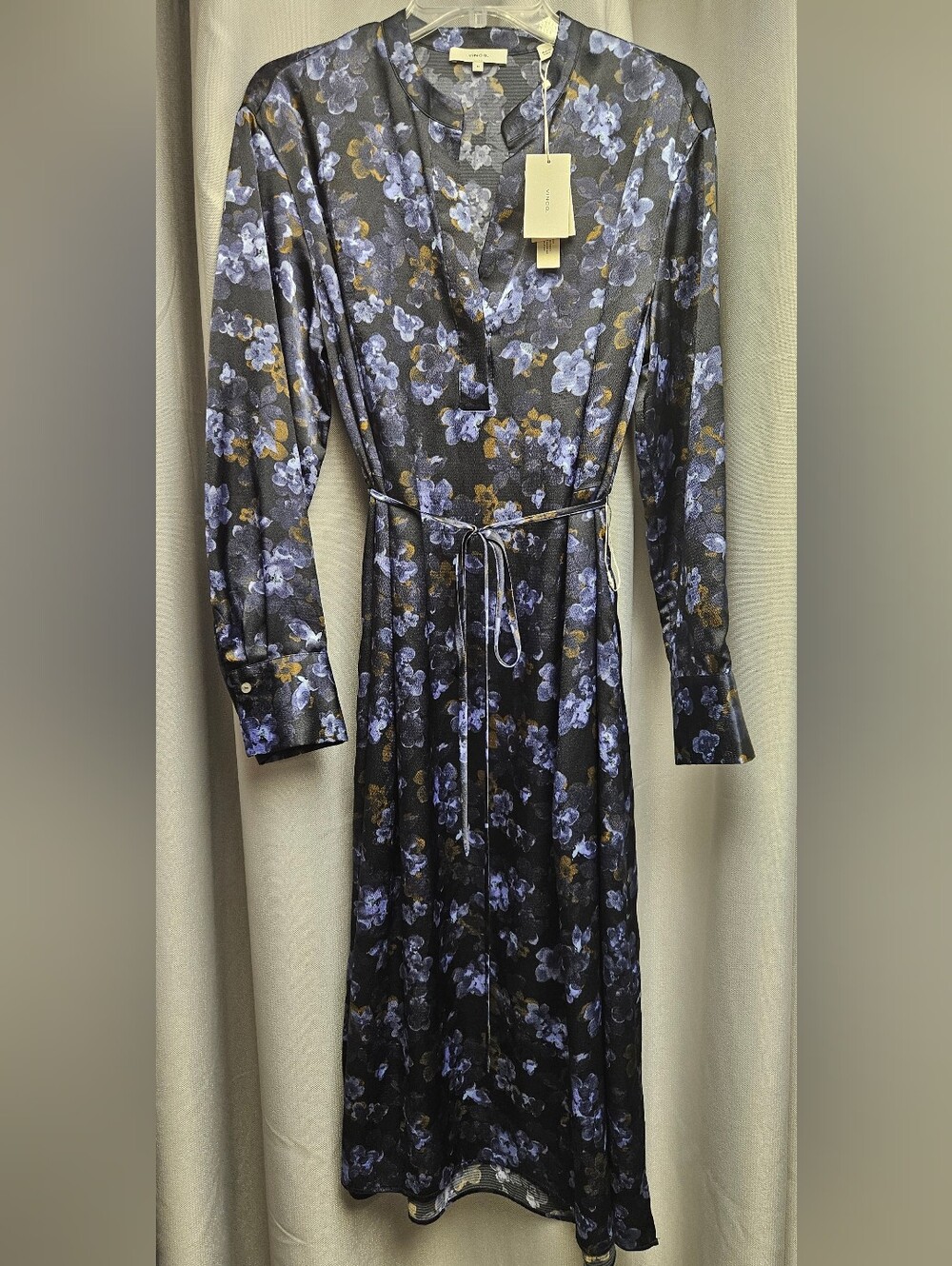 Vince Plumeria Blooms Satin Dress